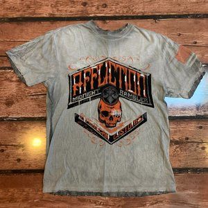 AFFLICTION Men's T-shirt Size M Garage Built Motors Distressed